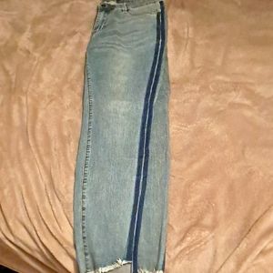 Skinny jeans with striped detail NWOT  NEVER WORN